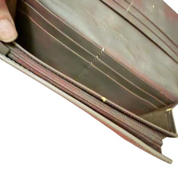 5 for $25❗️LODIS Metallic Animal Leopard Print Wallet Peach Silver RFID Bi-Fold - Picture 7 of 9